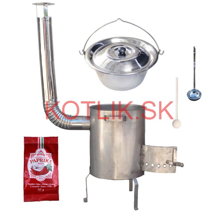 Nerezový kotlík 20 L (1,2 mm) INOX + nerezová kotlina (1,5 mm) 42 cm STRONG EXCLUSIVE