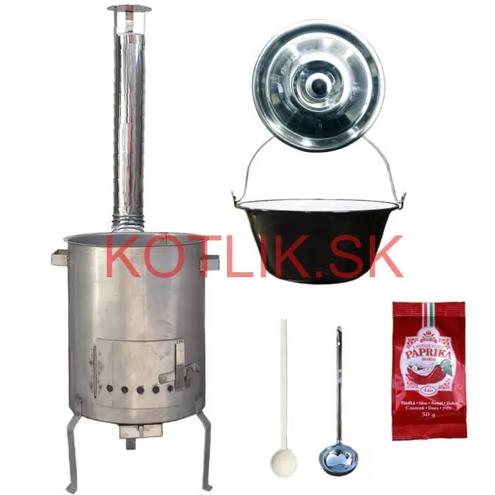 Smaltovaný kotlík 30 L (1,2 mm) + nerezová kotlina (1,5 mm) 45 cm STRONG EXCLUSIVE