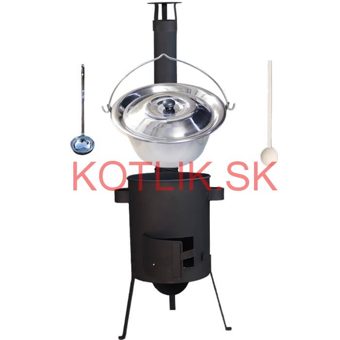 Nerezový kotlík 15 L (1,2 mm) INOX + žiaruvzdorná kotlina 36 PLUS 600 4 MM