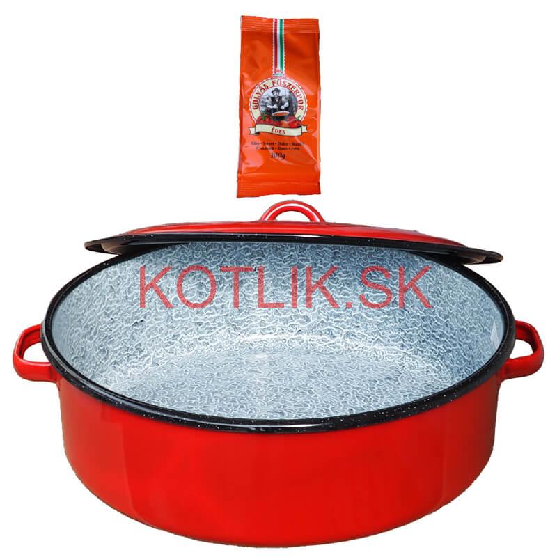 Smaltovaný kastról s pokrievkou 14 L CLASSIC + paprikové korenie na guláš