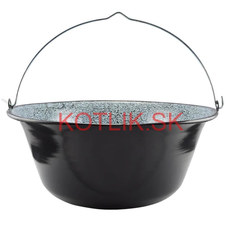 Smaltovaný kotlík 20 L (0,8 mm) + kovová kotlina 42 KOV + vareška + misky 12 ks