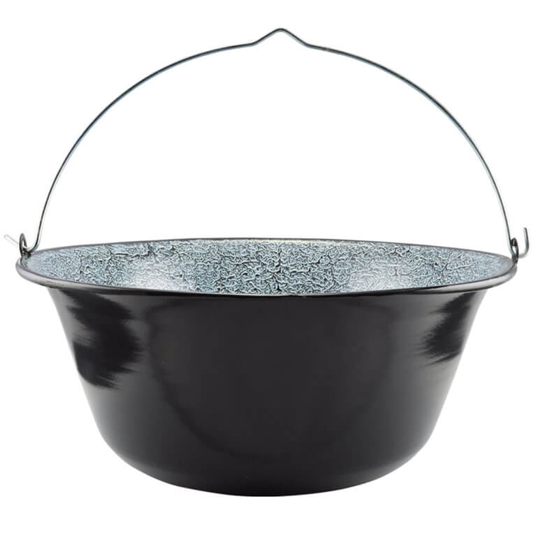 Smaltovaný kotlík 16 L + nerezová kotlina 39 INOX + misky 12 ks