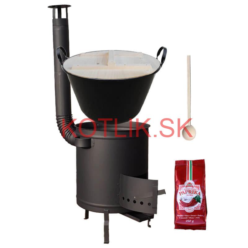 Smaltovaný kotol 100 L + hrubostenná kotlina 60 cm (1,5 mm) STRONG PLUS 600 + sladká paprika 250 g