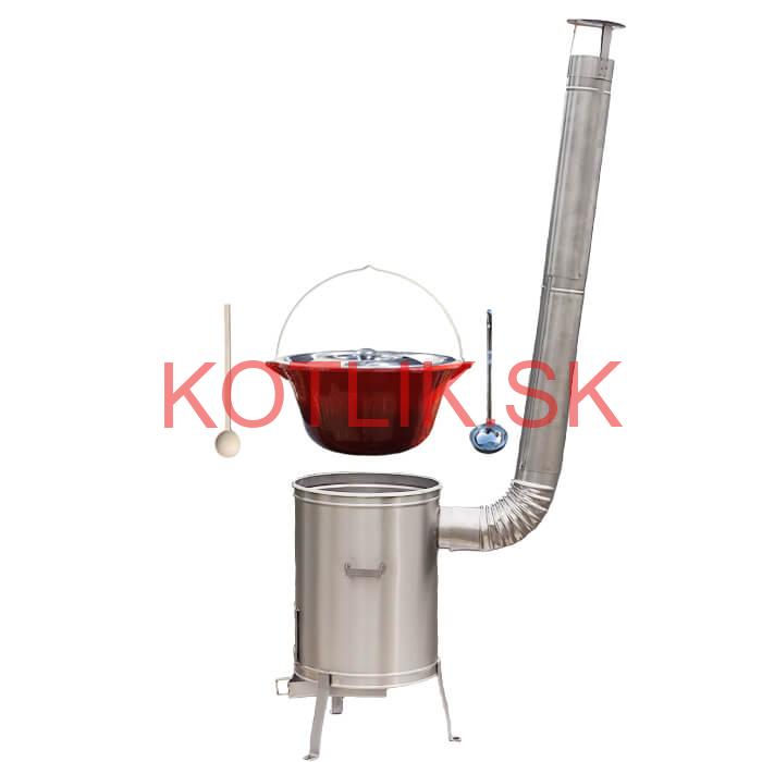 Liatinový kotlík so smaltovanou úpravou 10,8 L + Nerezová kotlina 33 LUX