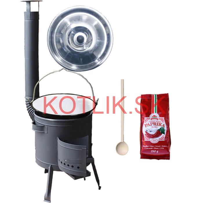 Smaltovaný kotlík 22 L (1,2 mm) + hrubostenná (1,5 mm) žiaruvzdorná kotlina BALKY STRONG 42 PLUS 600