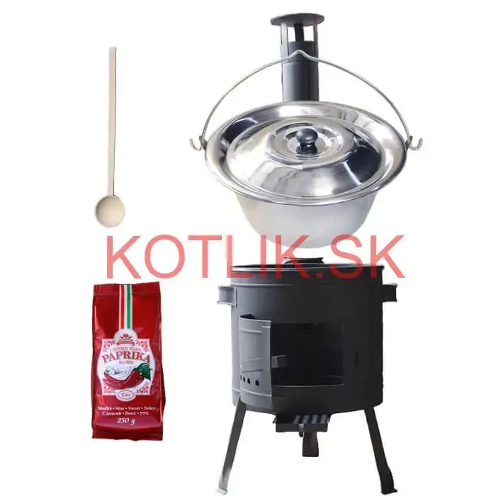 Nerezový kotlík 22 L (0,8 mm) INOX + hrubostenná (1,5 mm) žiaruvzdorná kotlina BALKY STRONG 42 PLUS 600
