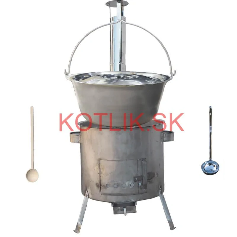 Nerezový kotlík 30 L (1,5 mm) + nerezová kotlina 45 cm (1,5 mm) STRONG CLASSIC