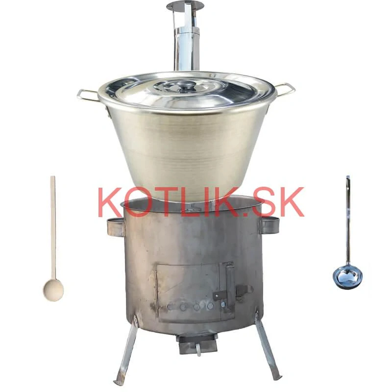 Nerezový kotol 40 L (1,2 mm) INOX + nerezová kotlina 45 cm (1,5 mm) STRONG CLASSIC