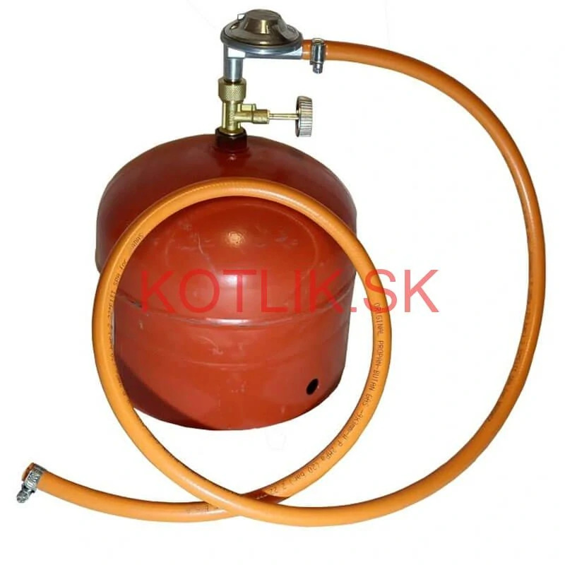 Regulátor tlaku plynu pre 2 kg PB fľašu + hadica a ventil