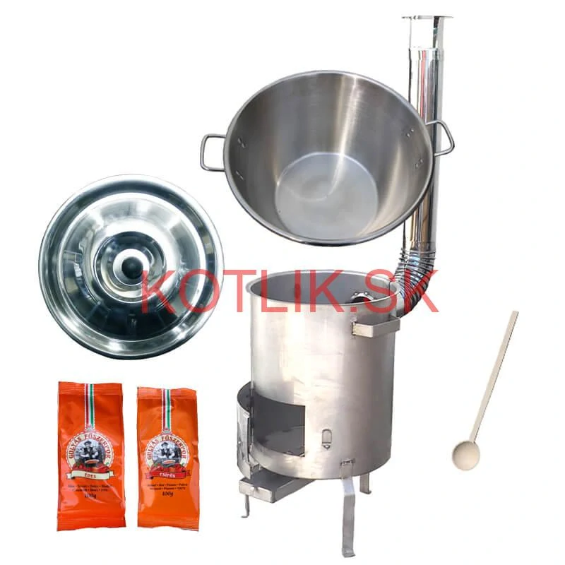 Nerezový kotol 40 L + nerezová kotlina 45 cm 1,5 mm STRONG EXCLUSIVE, + paprikové korenie na guláš