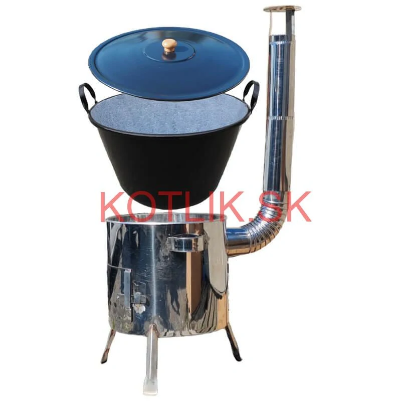 Smaltovaný kotol 60 L + nerezová kotlina 53 cm LUSTRO