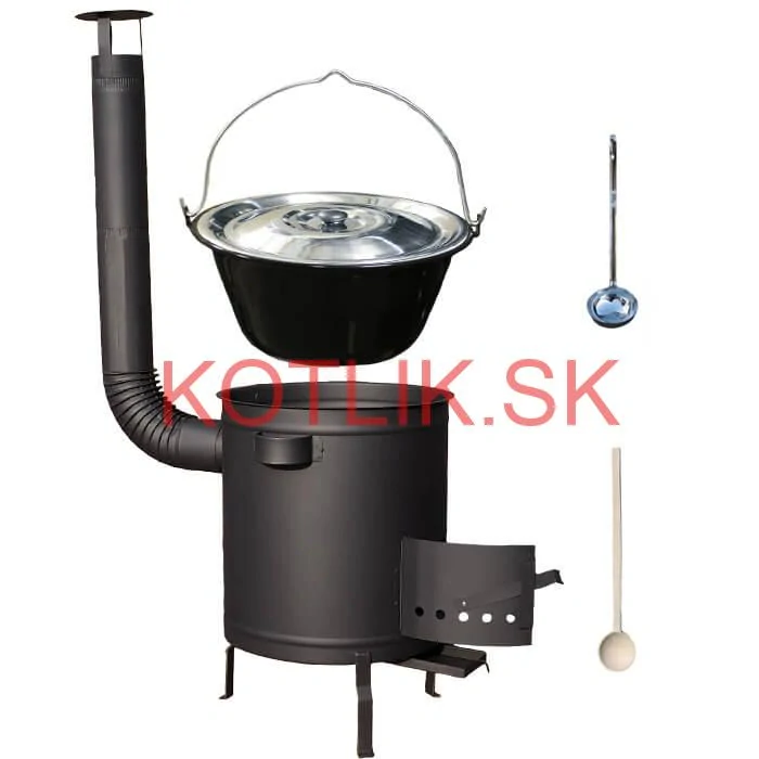 Smaltovaný kotlík 16 L (1,2 mm) + hrubostenná (1,5 mm) a žiaruvzdorná kotlina 39 PLUS 600