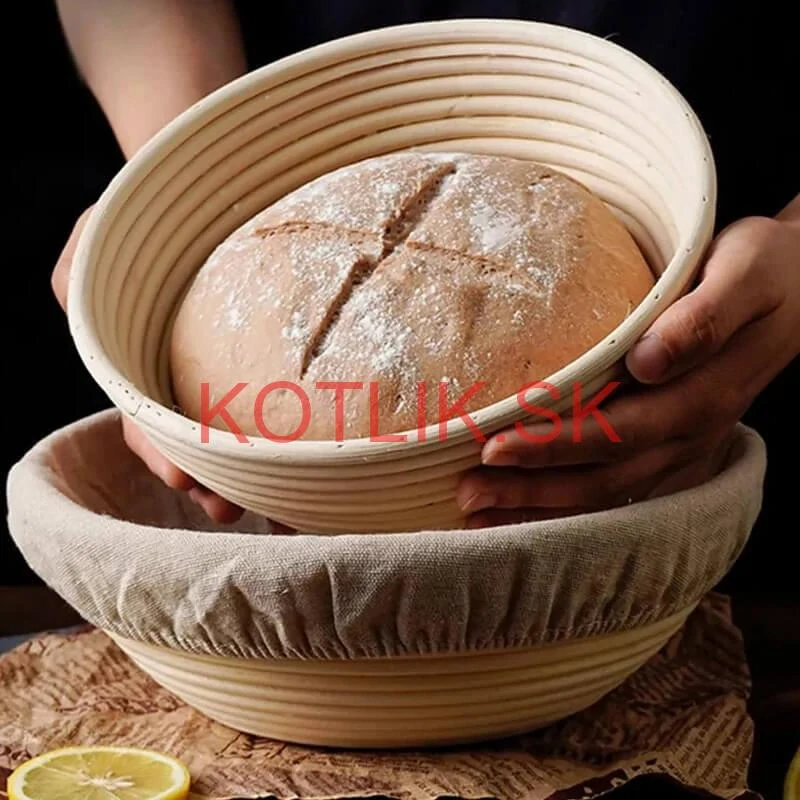Ratanová miska na kysnutie chleba – okrúhla