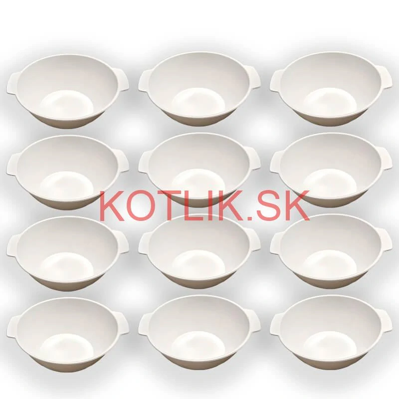 Sada 12 ks: Plastová miska na fajnový kotlíkový guláš a polievky – 750 ml