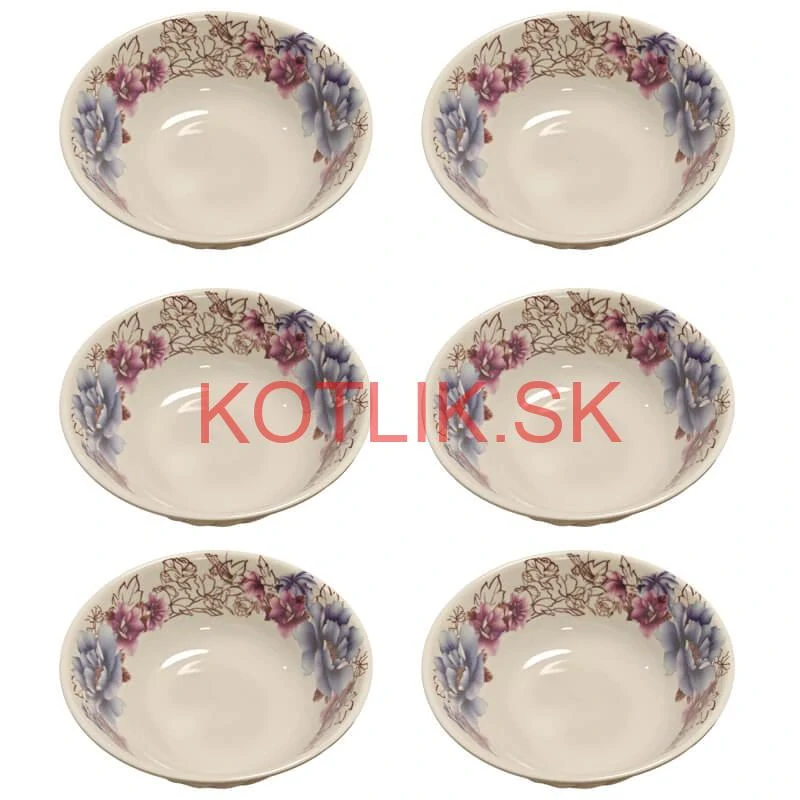 Plastová miska s kvetinovým vzorom (750 ml) – teraz v sade 6 kusov!