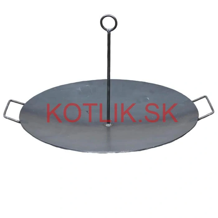 Grilovacia súprava CLASSIC STEEL PRO: Trojnožka 1,2 m s kladkou + Železná panvica 49 cm