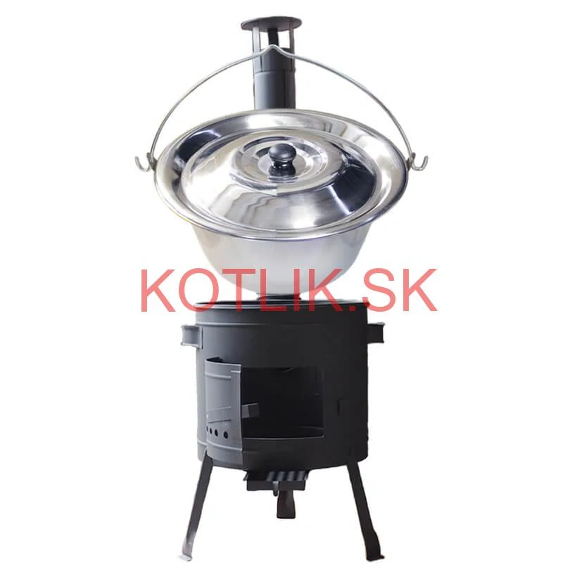 Guláš pre 20 ľudí – catering set s antikorovým kotlíkom 22 L