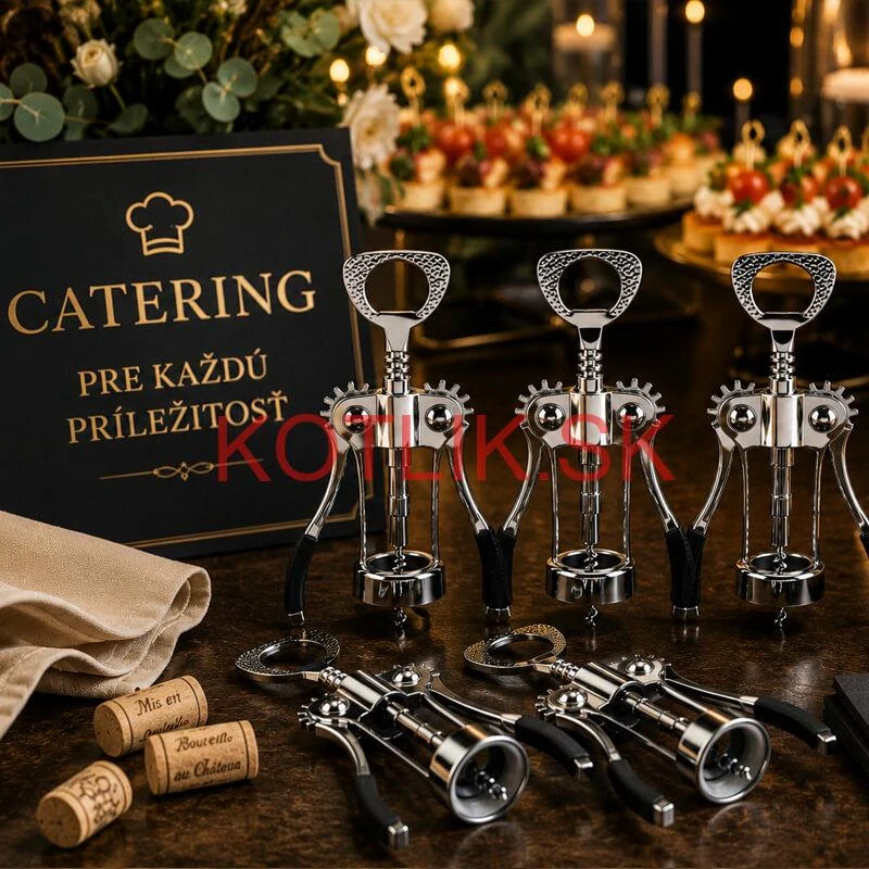 Súprava 5 otváračov na víno – vývrtky na catering a oslavy