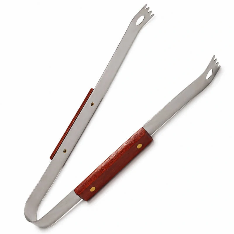 Grilovacie náradie BBQ – súprava 3 ks, nerez a drevo, 33 cm