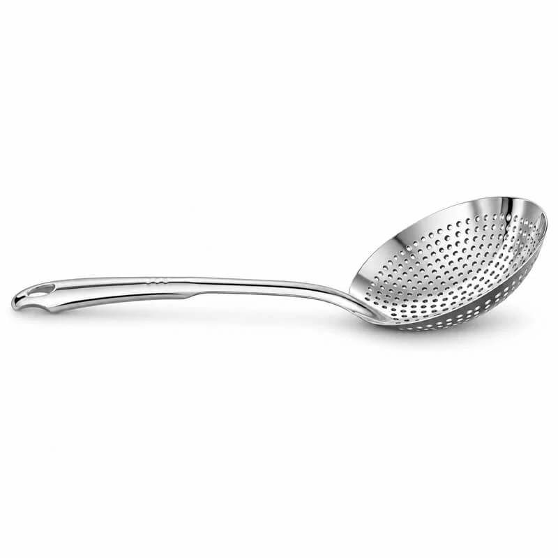 Nerezová dierovaná naberačka – sitko 19 cm, dĺžka 48 cm