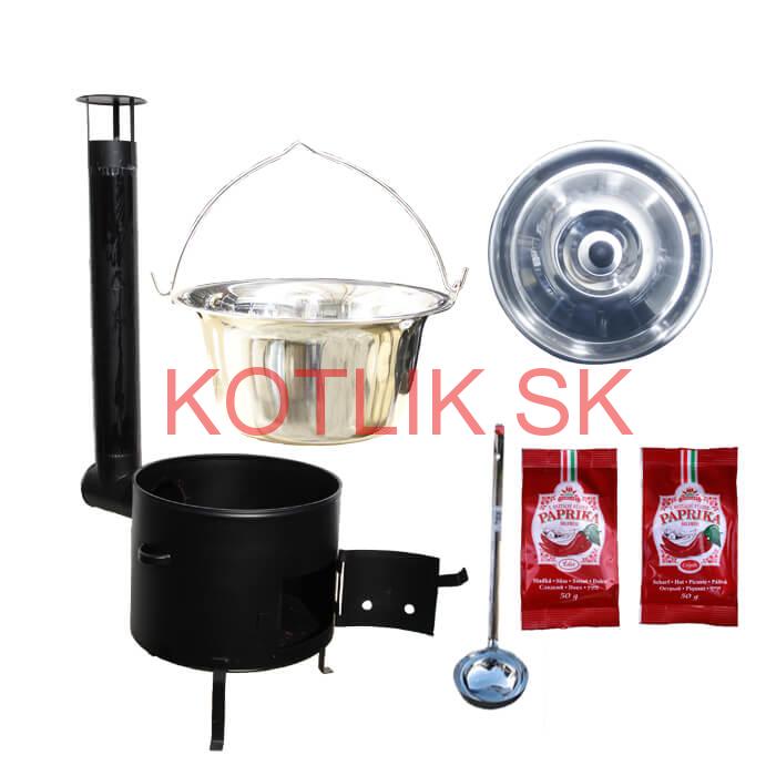 Nerezový kotlík 20 L (1,2 mm) + kovová kotlina 42 cm a maďarská paprika