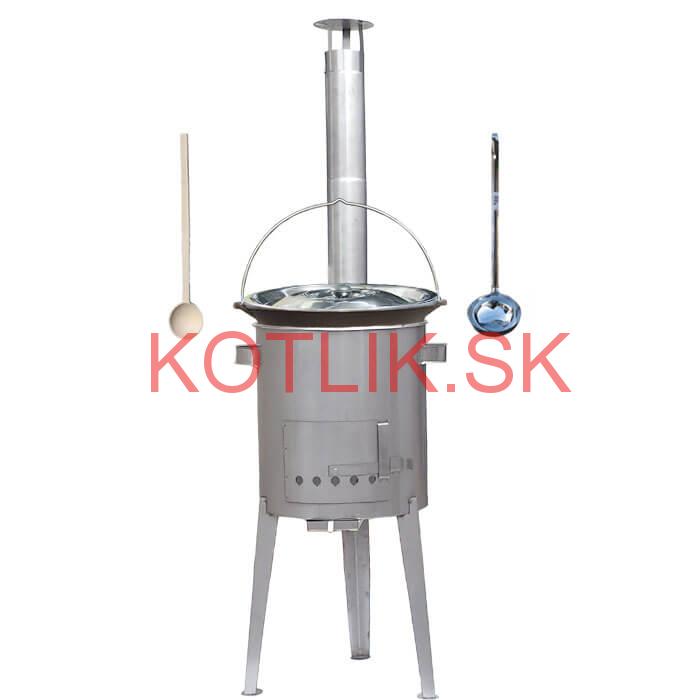 Liatinový kotlík 16 L (0,5 cm) + nerezová kotlina 36 cm LUXUS