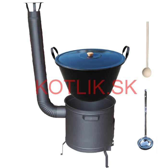 Smaltovaný kotol 50 L + žiaruvzdorná kotlina 50 cm PLUS 600