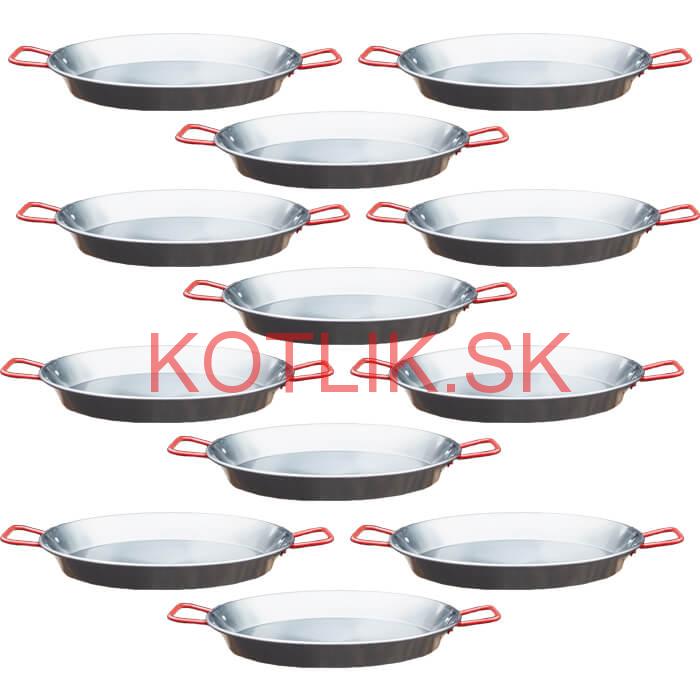 Paella Tapas catering 22 cm – 12 ks oceľových panvic