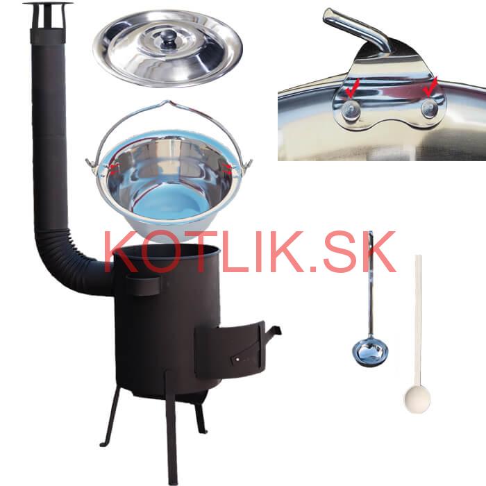 Antikorový kotlík 30 L (0,8 mm) + žiaruvzdorná kotlina 45 PLUS 600 4 MM