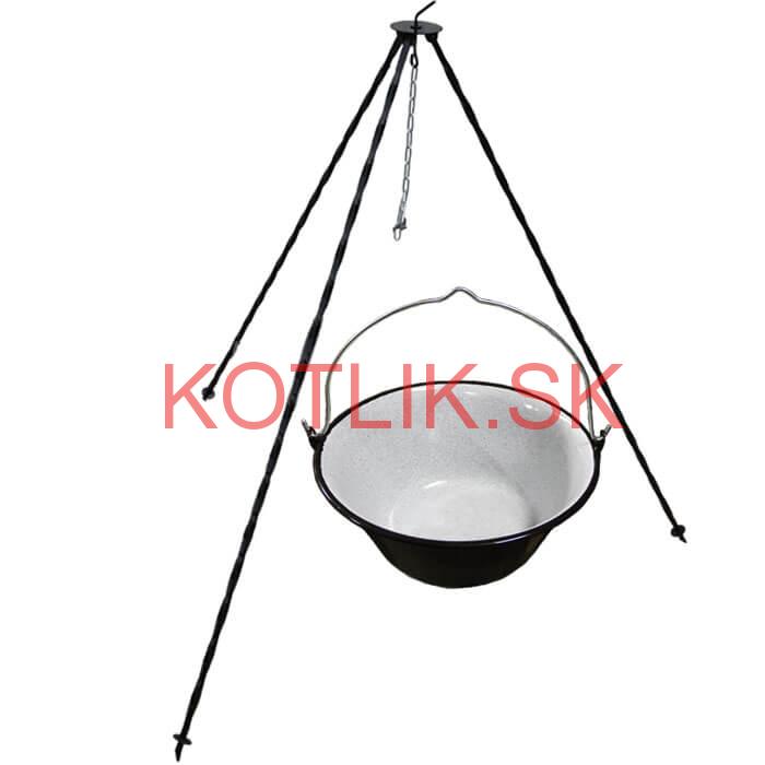 Smaltovaný kotlík 25 L + trojnožka 1,2 m