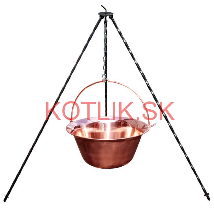 Medený kotlík 14 L (1,2 mm) + trojnožka 1,2 m