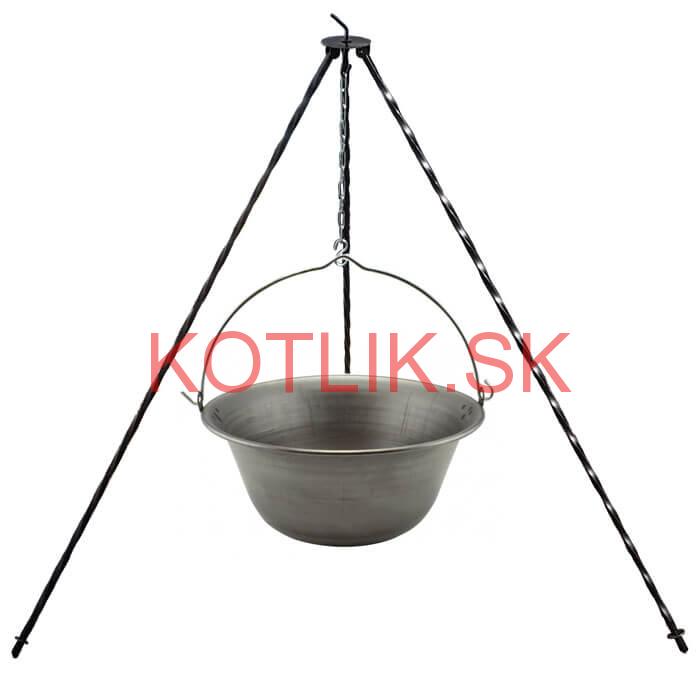 Železný kotlík 20 L (0,75 mm) + trojnožka 1,2 m