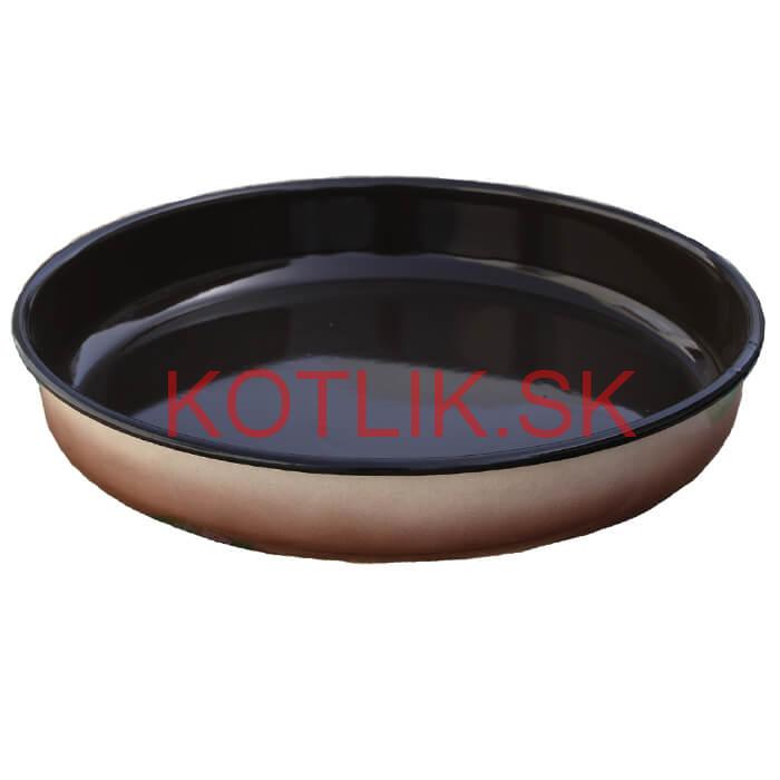 Smaltovaný okrúhly pekáč 34 cm, výška 8 cm