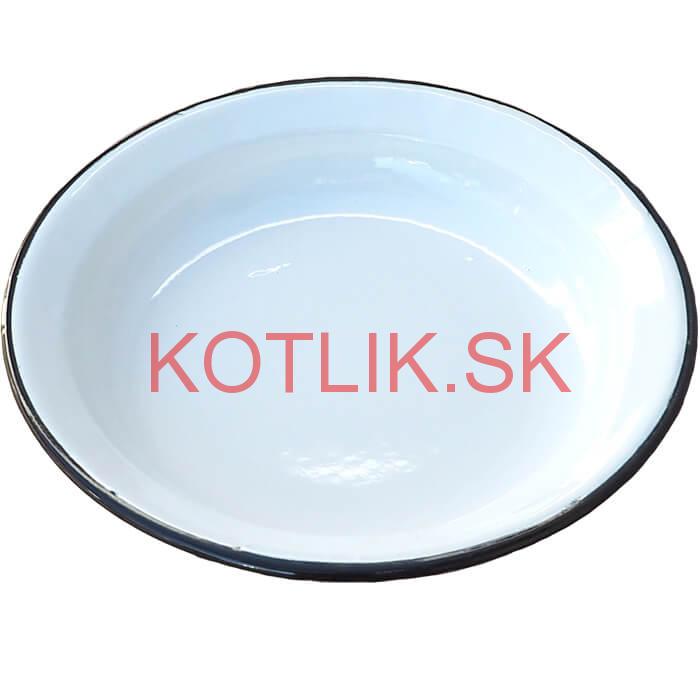 Smaltovaný tanier 28 cm Biely