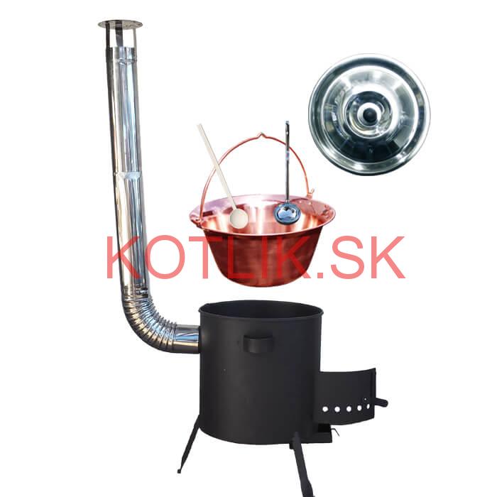 Medený kotlík 20 L (1,2 mm) + žiaruvzdorná kotlina (1 mm) 42 PLUS 600