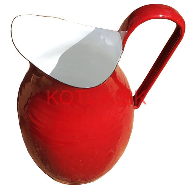 Smaltovaná krhla 2 L ČERVENÁ