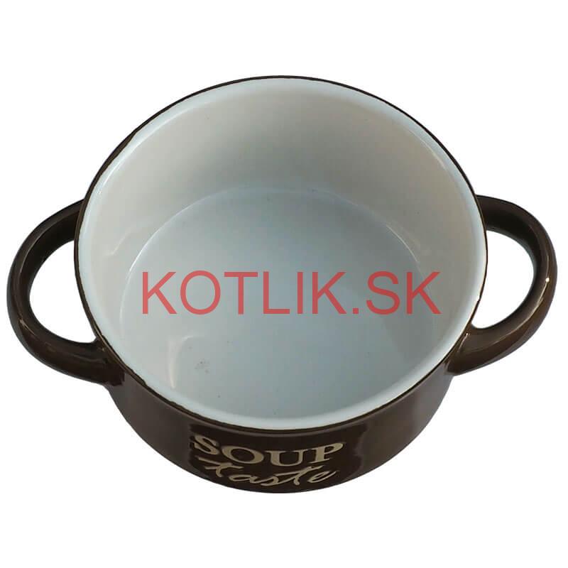 Keramická miska na polievku-hnedá SOUP
