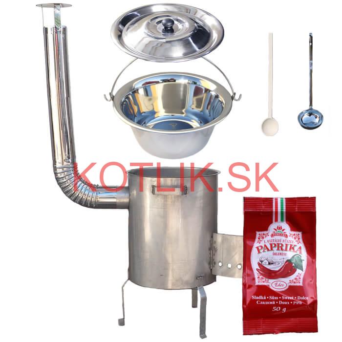 Nerezový kotlík 20 L (1,2 mm) INOX + nerezová kotlina (1,5 mm) 42 cm STRONG EXCLUSIVE