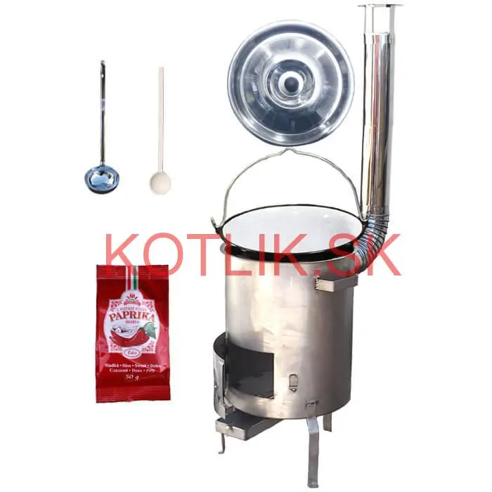 Smaltovaný kotlík 25 L (1,2 mm) + nerezová kotlina (1,5 mm) 42 cm STRONG EXCLUSIVE