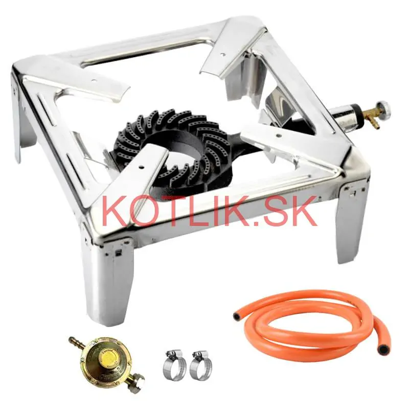 Plynový horák - varič 3,5 kW PB INOX + pripojovacie príslušenstvo