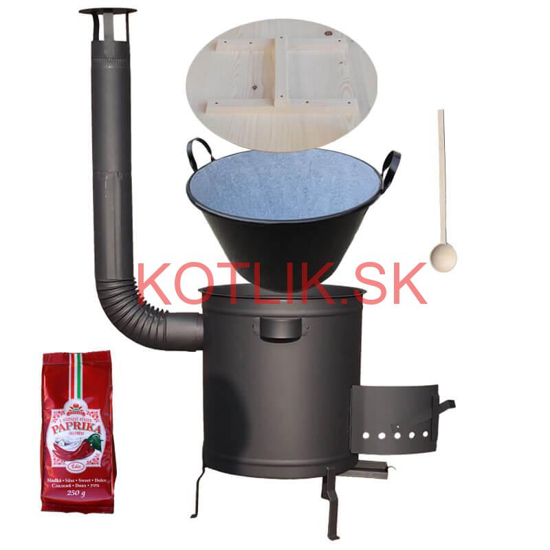 Smaltovaný kotol 100 L + hrubostenná kotlina 60 cm (1,5 mm) STRONG PLUS 600 + sladká paprika 250 g