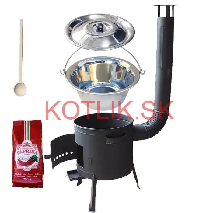 Nerezový kotlík 22 L (0,8 mm) INOX + hrubostenná (1,5 mm) žiaruvzdorná kotlina BALKY STRONG 42 PLUS 600