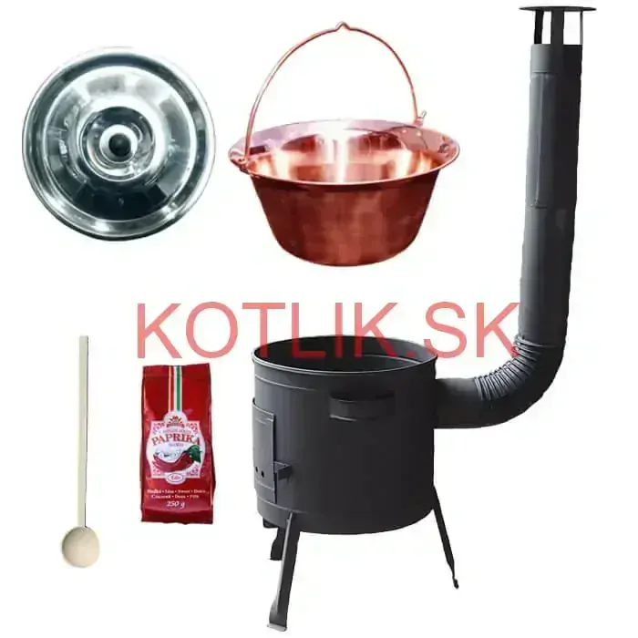 Medený kotlík 20 L (1,2 mm) + hrubostenná (1,5 mm) žiaruvzdorná kotlina BALKY STRONG 42 PLUS 600