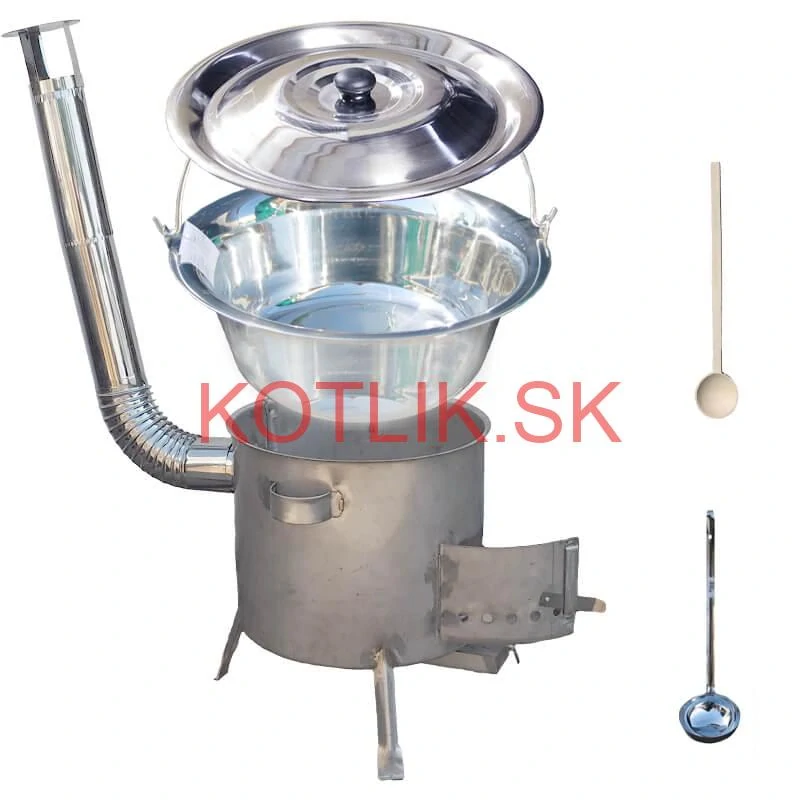 Nerezový kotlík 30 L (1,2 mm) INOX + nerezová kotlina 45 cm (1,5 mm) STRONG CLASSIC