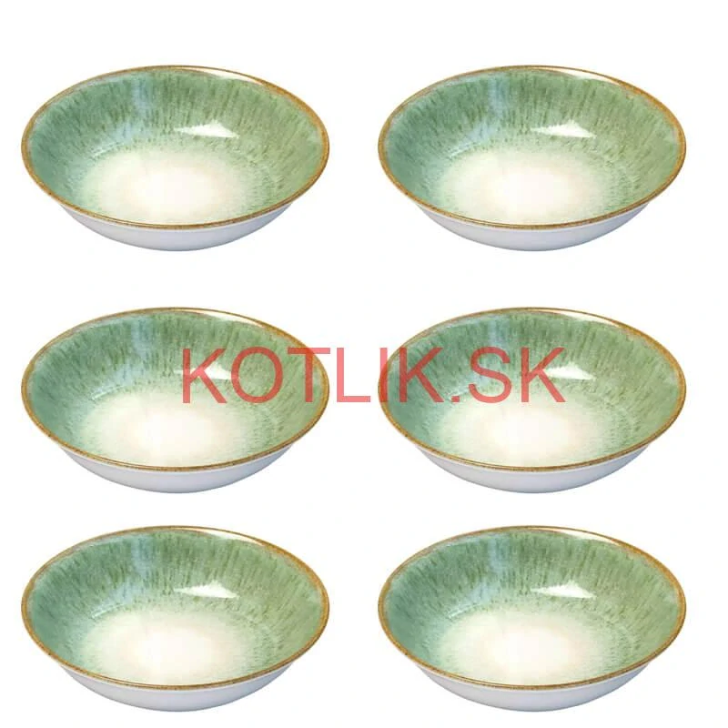 Súprava keramických tanierov 18 ks GREEN