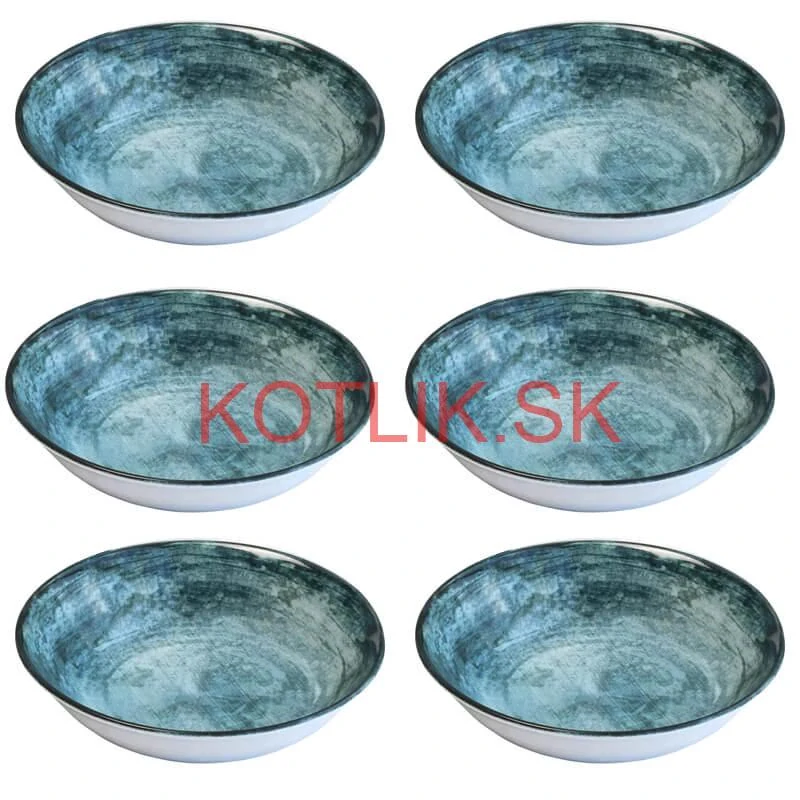 Súprava keramických tanierov 18 ks BLUE