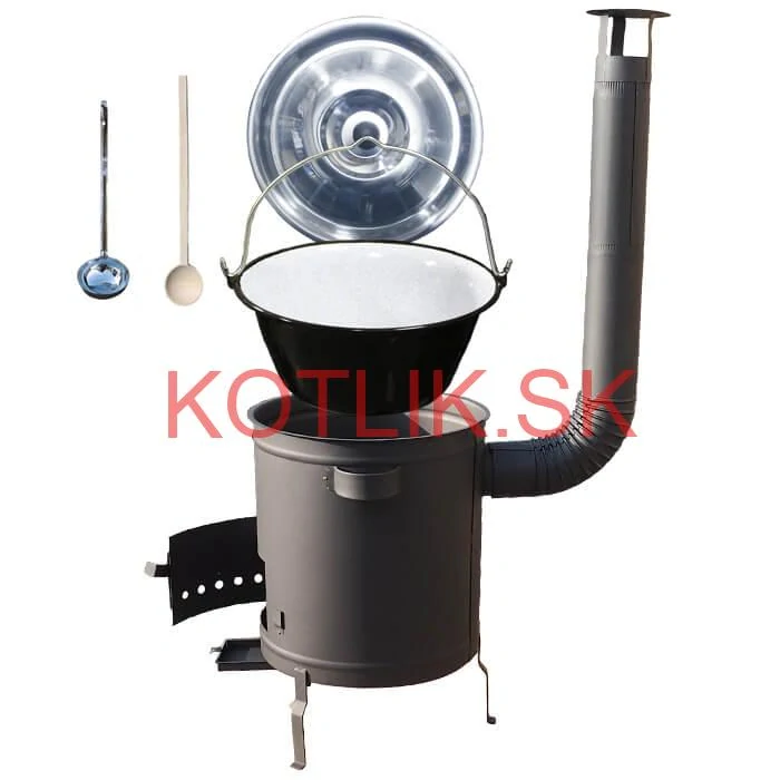 Smaltovaný kotlík 16 L (1,2 mm) + hrubostenná (1,5 mm) a žiaruvzdorná kotlina 39 PLUS 600