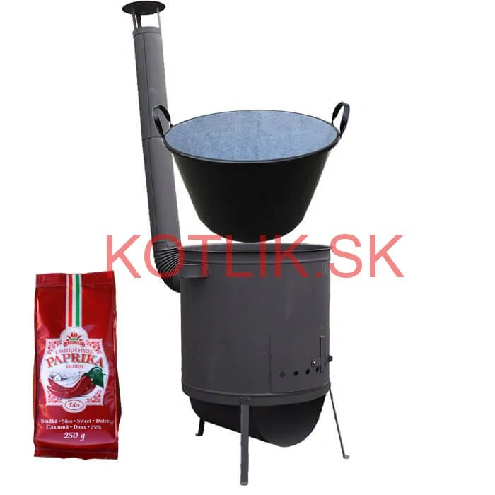 Zabíjačkový smaltovaný kotol 100 L, žiaruvzdorná kotlina 42 PLUS 600 4 MM + sladká paprika GURMÁN 250 g