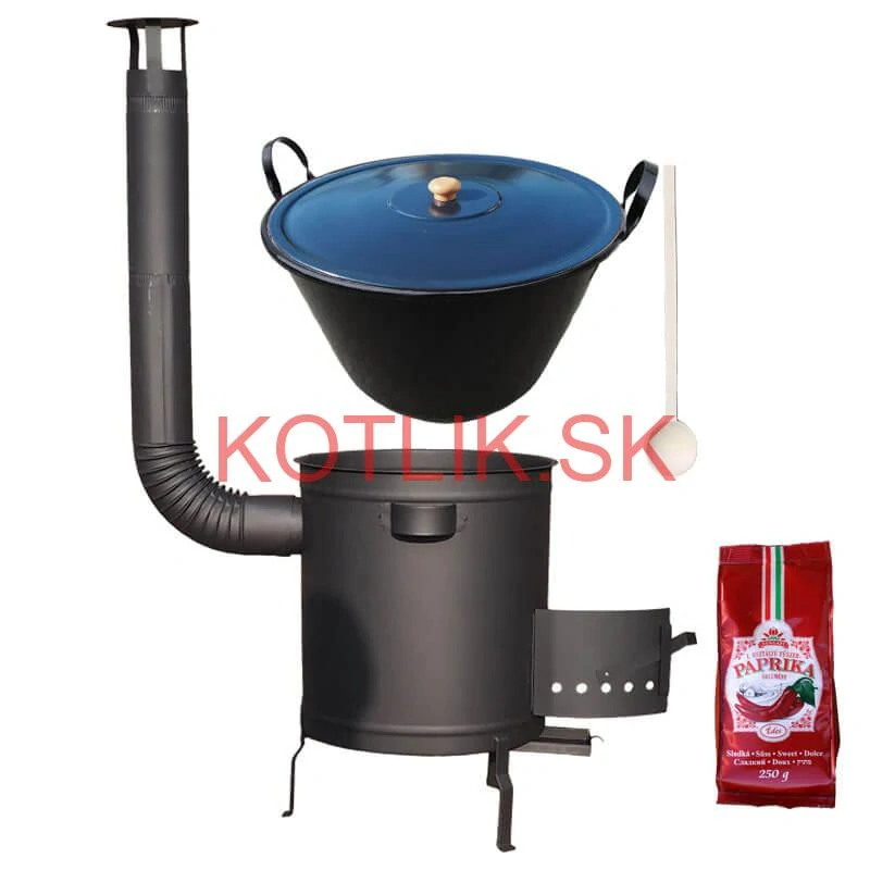 Smaltovaný kotol 70 L + hrubostenná kotlina 53 cm (2 mm) STRONG PLUS 600 + sladká paprika 250 g