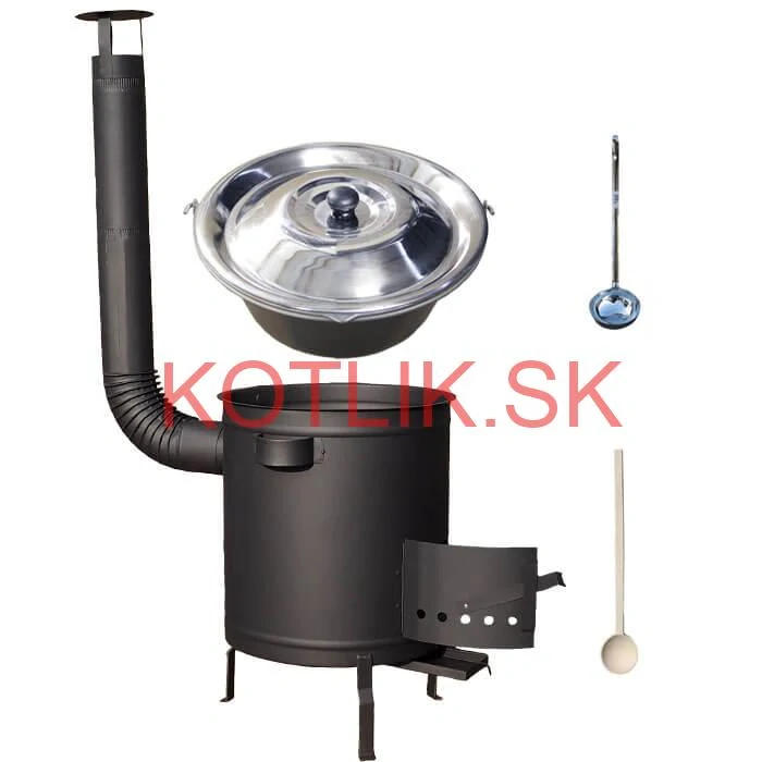 Nerezový kotlík 15 L (1,5 mm) + hrubostenná (1,5 mm) a žiaruvzdorná kotlina 36 PLUS 600